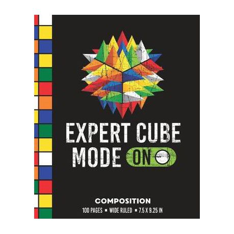 Expert Cube Mode On Composition: Wide Ruled Rubik Cube Writing Notebook Buy Online in Zimbabwe thedailysale.shop