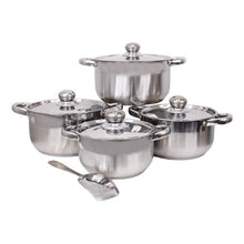 Load image into Gallery viewer, 8 Piece Stainless Steel Cookware Set &amp; Complementary LMA Serving Spoon
