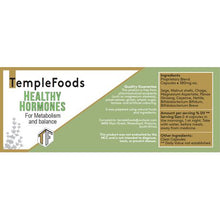 Load image into Gallery viewer, Temple Foods Healthy Hormones. Restore Metabolism and Balance. 120 Caps
