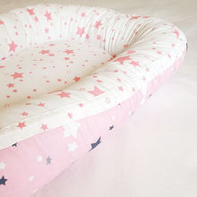 Load image into Gallery viewer, Mamakids Portable Baby Nest and Co-Sleeper - Pink Stars
