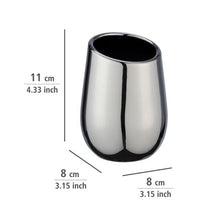 Load image into Gallery viewer, Wenko - Toothbrush Tumbler - Badi Range - Ceramic - Chrome
