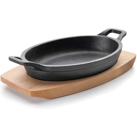 Lacor - Oval Magma Mini Frill Pan - 15 x 15 x 10cm - Black Buy Online in Zimbabwe thedailysale.shop