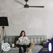 Load image into Gallery viewer, Zebbies Lighting - Francolin - Black 35W DC Motor Ceiling Fan With No Light
