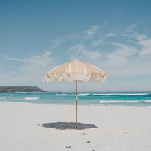 Load image into Gallery viewer, The Beach Bums Beach Umbrella - Yellow stripe
