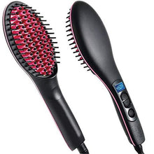 Load image into Gallery viewer, Simply Straight Ceramic Hair Straightening Brush, Black/Pink
