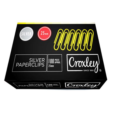 Croxley Silver Paper Clips - 25mm 1000 Buy Online in Zimbabwe thedailysale.shop