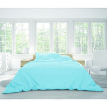 Load image into Gallery viewer, Wrinkle Resistant Egyptian Comfort Duvet Cover Set King: Cool Duck Egg Blue
