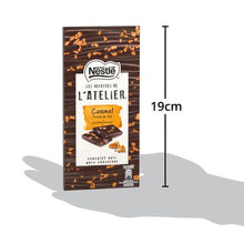 Load image into Gallery viewer, Nestlé Les Recettes De L’atelier Dark Chocolate Salted Caramel 115g Slab
