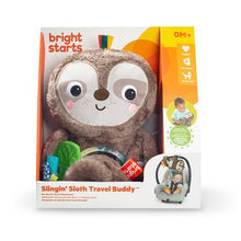 Load image into Gallery viewer, Bright Starts Slingin’ Sloth Travel Buddy On-the-Go Plush Attachment
