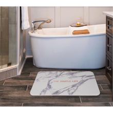 Load image into Gallery viewer, Hard Organic Eco-Friendly Diatomite Stone Mud Mat Bathroom Printed - White
