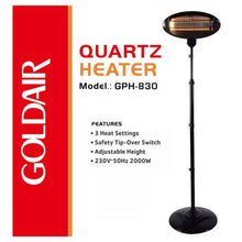 Load image into Gallery viewer, Goldair 2000W Patio Quartz Heater GPH-830
