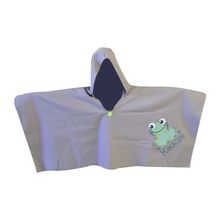 Load image into Gallery viewer, ThatGr8 Kadopi Frog - Grey - Kids Hooded Microfibre Towel
