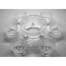 Load image into Gallery viewer, 7 Piece Crystal Glass Fruit &amp; Dessert Mixing and Serving Bowl Set
