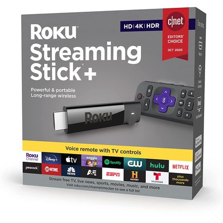 Roku Streaming Stick+ 4K Streaming Media Player with Voice Remote