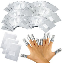 Load image into Gallery viewer, Nail Art Soak Off Acrylic Gel Nail Polish Removal Foil 100 Pieces
