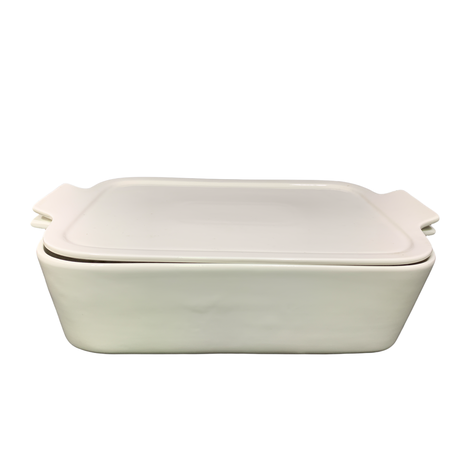 Casserole 29x16.5x8cm Porcelain White With Lid Zlf-R023