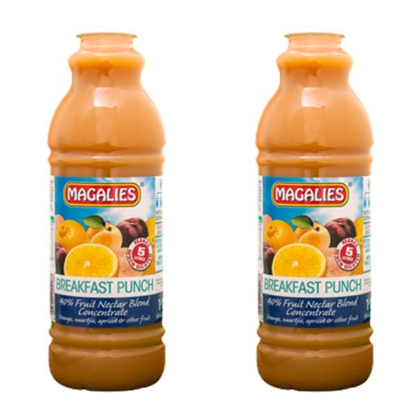 Magalies 40% 1 Litre Concentrate x2-Breakfast Punch DL Buy Online in Zimbabwe thedailysale.shop