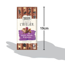 Load image into Gallery viewer, Nestlé Les Recettes De L’atelier Milk Raisin, Hazelnuts &amp; Almonds170g Slab
