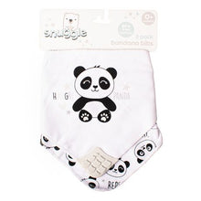 Load image into Gallery viewer, Baby Panda 2 Pack Bandana Teether Bib
