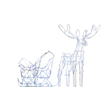 Load image into Gallery viewer, LED Solar Reindeer &amp; Sleigh Motif 55cm Christmas Lights
