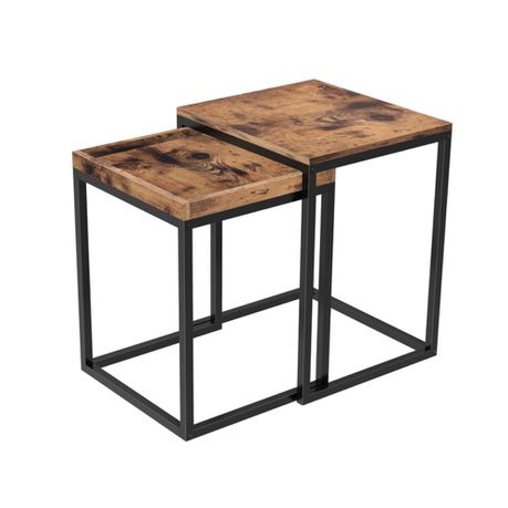 Bragg Tokyo Rustic Nesting Side Tables, Brown Buy Online in Zimbabwe thedailysale.shop