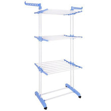 Load image into Gallery viewer, 3 Layer Drying Rack - Layered Clothes Hanger - Blue
