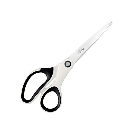 Leitz: Titanium Coated S/Steel Paper/Fabric Scissor - White Soft Grip Buy Online in Zimbabwe thedailysale.shop