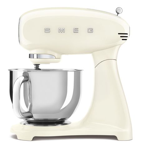 Cream-Smeg Retro Full Colour Stand Mixer Buy Online in Zimbabwe thedailysale.shop