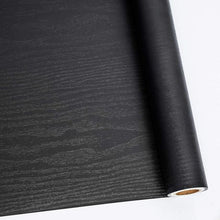 Load image into Gallery viewer, Maisonware Stick On 3D PVC Wallpaper - 0.45mx10m (Black Wood)
