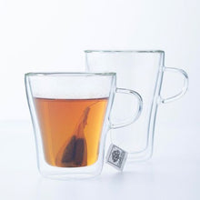 Load image into Gallery viewer, Leonardo Cup with Handle: Double-Walled Handmade Glass Duo 250ml - Set of 4
