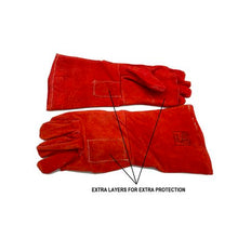 Load image into Gallery viewer, Long Leather Braai Gloves - Welders Heat Resistant Gloves
