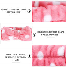 Load image into Gallery viewer, Styleberry Bowknot Soft Fleece Cosmetic Spa Headbands - 6 pack
