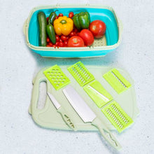 Load image into Gallery viewer, Creative Kitchens - 9-in-1 Multifunctional Chopping Board &amp; Mandolin Set
