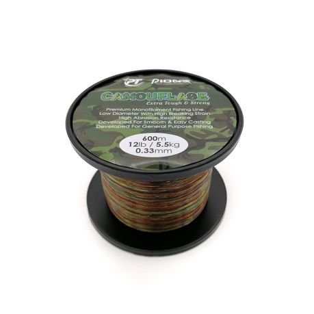 Pioneer Camouflage 600m Fishing Line - 12Lb/ 5.5Kg Buy Online in Zimbabwe thedailysale.shop