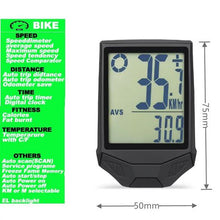 Load image into Gallery viewer, Bicycle Speedometer Bike Computer Wireless Waterproof Large LCD
