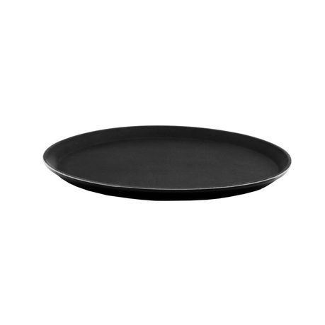 Bar Butler Round Tray Non-Slip Fibreglass Black (355Mm:Dia) Buy Online in Zimbabwe thedailysale.shop