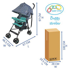 Load image into Gallery viewer, Baby Links Buggy Stroller with Detacheable Safety Bar, Removable Canopy with View Window
