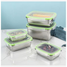 Load image into Gallery viewer, CheffyThings Stainless Steel Bento Lunch Box with Lid 550ml
