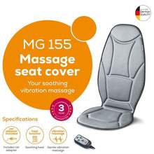 Load image into Gallery viewer, Beurer Vibration Massage Seat Cover + Heat Function for Car or Home MG 155
