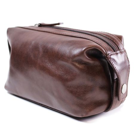 NUVO - Genuine leather WP-05 Toiletry Bag - Brown Buy Online in Zimbabwe thedailysale.shop