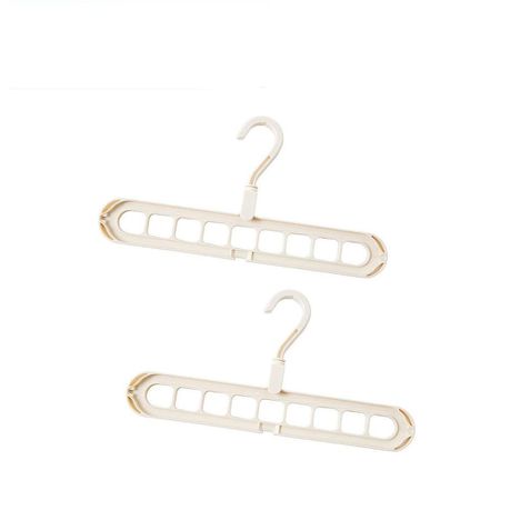 Pack Of 2 Space Saving Magical Hangers-Cream