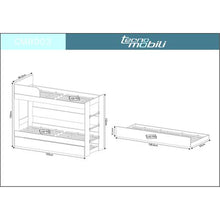 Load image into Gallery viewer, Linx Bunk Bed with Roll Out Trundle Set - White
