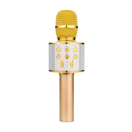 Wireless Portable Bluetooth Karaoke Microphone-Gold