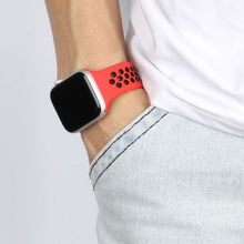 Load image into Gallery viewer, MDM Apple Watch Nike Style Strap for (38/40mm) - Black and Red
