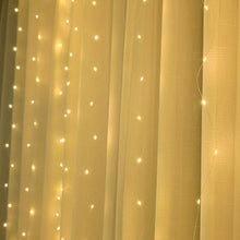 Load image into Gallery viewer, Litehouse USB Warm White Copper Curtain Fairy String Light - 3 x 3m
