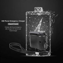 Load image into Gallery viewer, Techme Portable 5.5V USB Emergency Charger Hand Crank Charger
