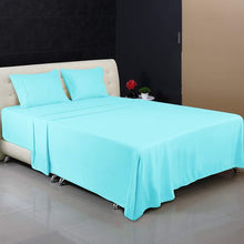 Load image into Gallery viewer, Wrinkle Resistant Egyptian Comfort Sheet Set 4 Piece King: Duck Egg Blue
