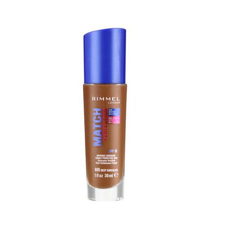 RIMMEL Match Perfect Foundation - 605 Deep Chocolate Buy Online in Zimbabwe thedailysale.shop