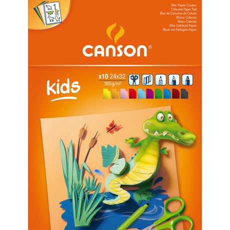 Canson Kids Colour Creation Pad 10s24x32 185g 10c Ass