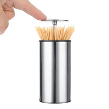 Load image into Gallery viewer, CheffyThings Stainless Steel Pop Up Toothpick Holder
